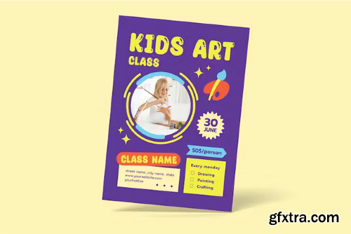 Kids Art Class Flyer