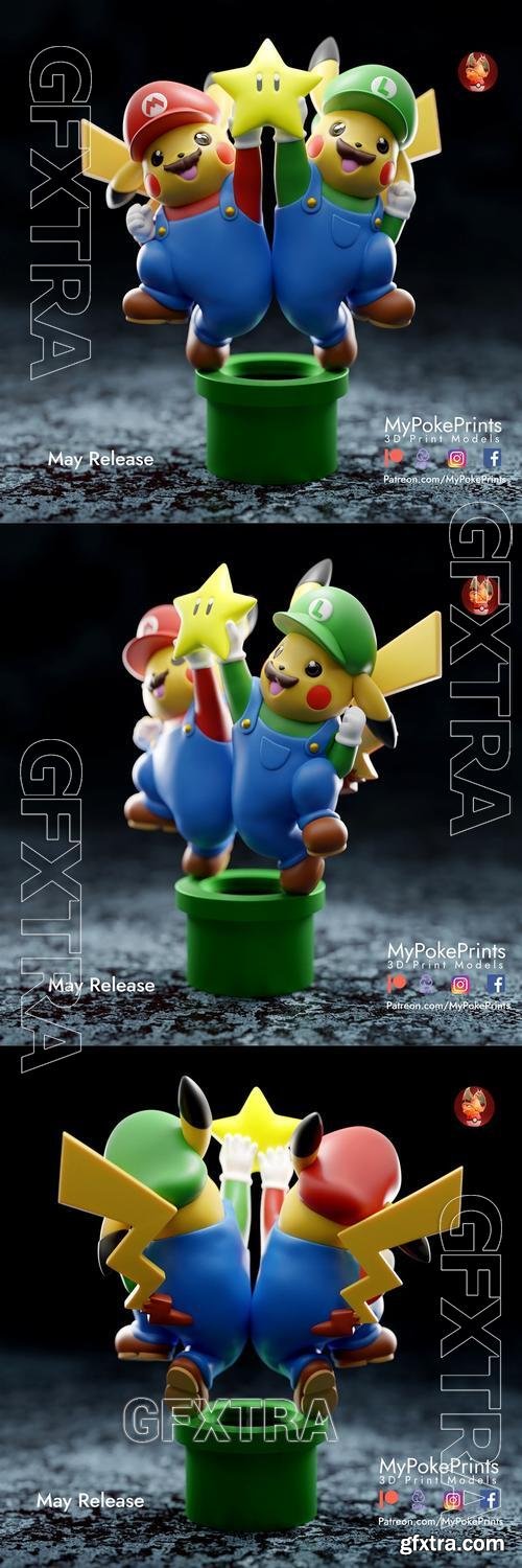 Mariochu and Luigichu &ndash; 3D Print Model