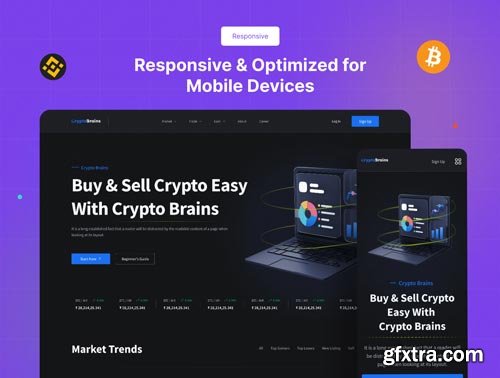 CryptoBrains | Crypto Exchange Figma Template Ui8.net