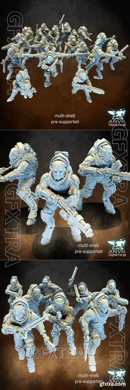 Anvil Digital Forge - Gothic Tech-Horror Infantry April 2023 &ndash; 3D Print Model