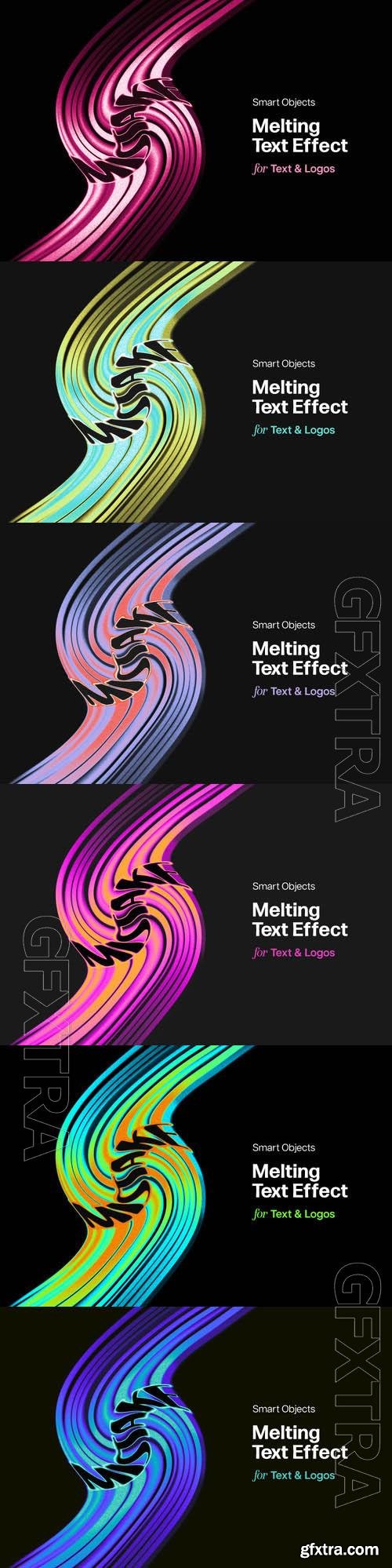 PSD melted text effect