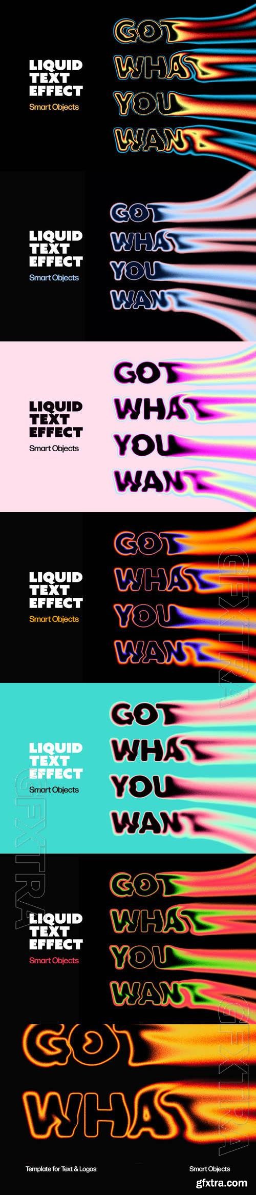 PSD illusion liquid text effect