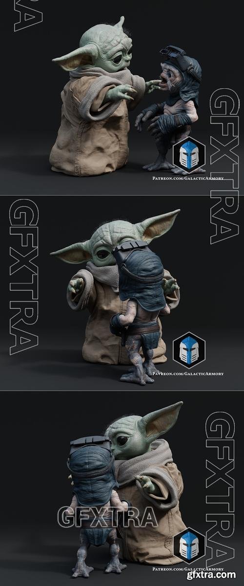 Babu and Grogu - Pose 2 &ndash; 3D Print Model