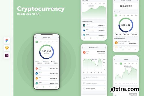 Cryptocurrency Mobile App UI Kit N2KLAEE