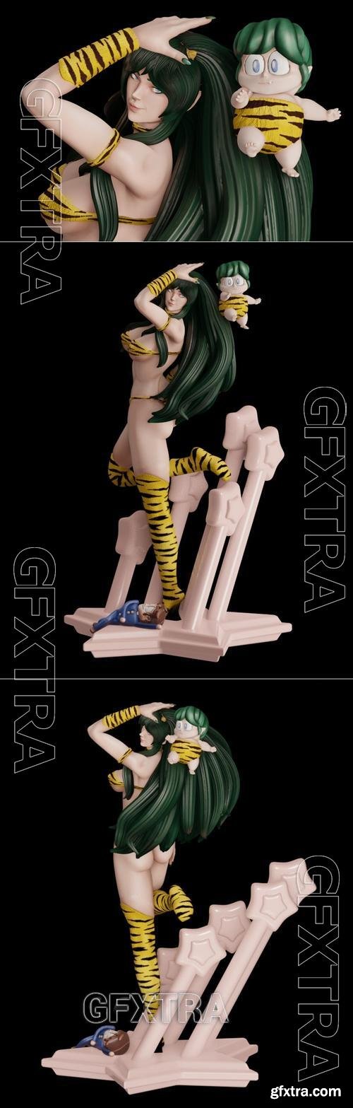 Urusei Yatsura Lamu Lum Fanart &ndash; 3D Print Model