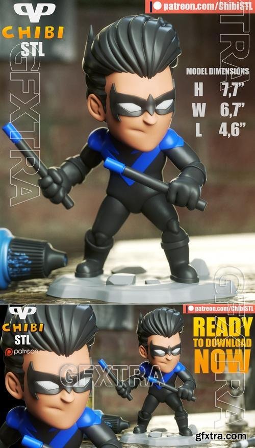 Nightwing Chibi &ndash; 3D Print Model