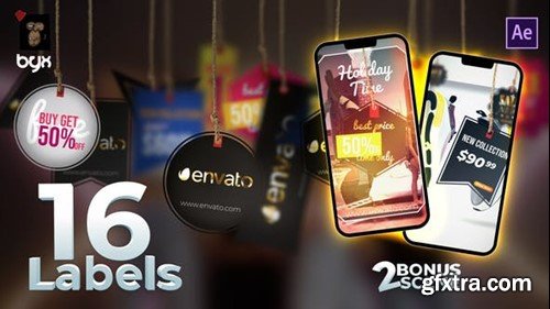 Videohive Swinging Tags 37105746