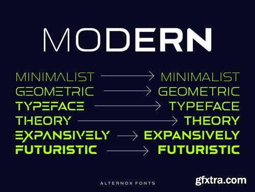 Alternox Fonts Family Ui8.net