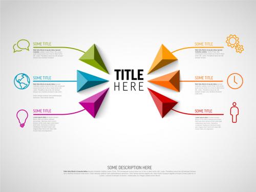 Infographic template with six elements 583099591