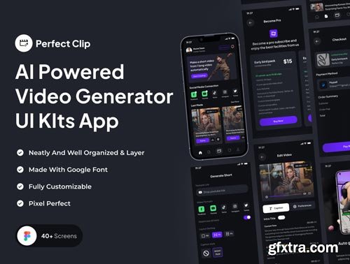 Perfect Clip - AI Powered Video Generator UI KIts App