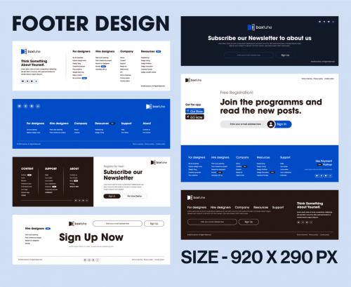 Footer Design Web Template 566118886