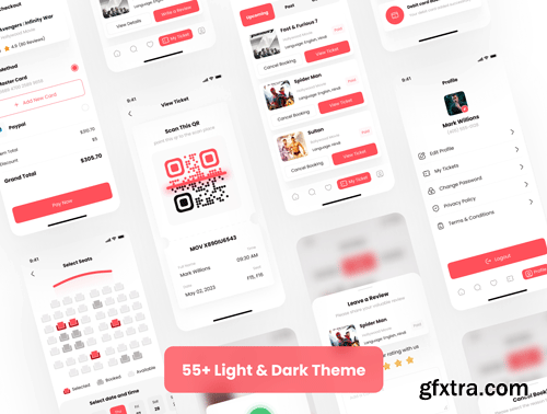 Movie Ticket Booking App UI Kit