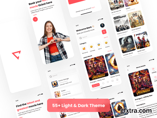 Movie Ticket Booking App UI Kit