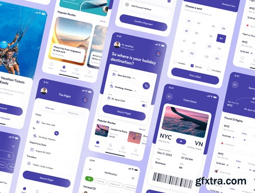 Arrived - Flight Booking App Ui Kits Ui8.net