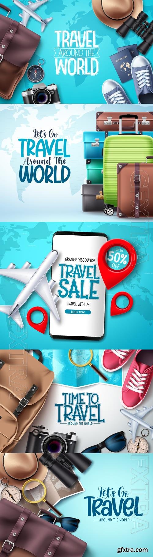 Travel around the world vector design