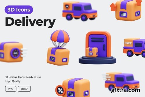 Delivery 3D Icons XZ4N5YD