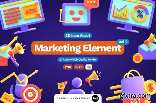 3D Marketing Element Icon Vol 2 M354S2Y