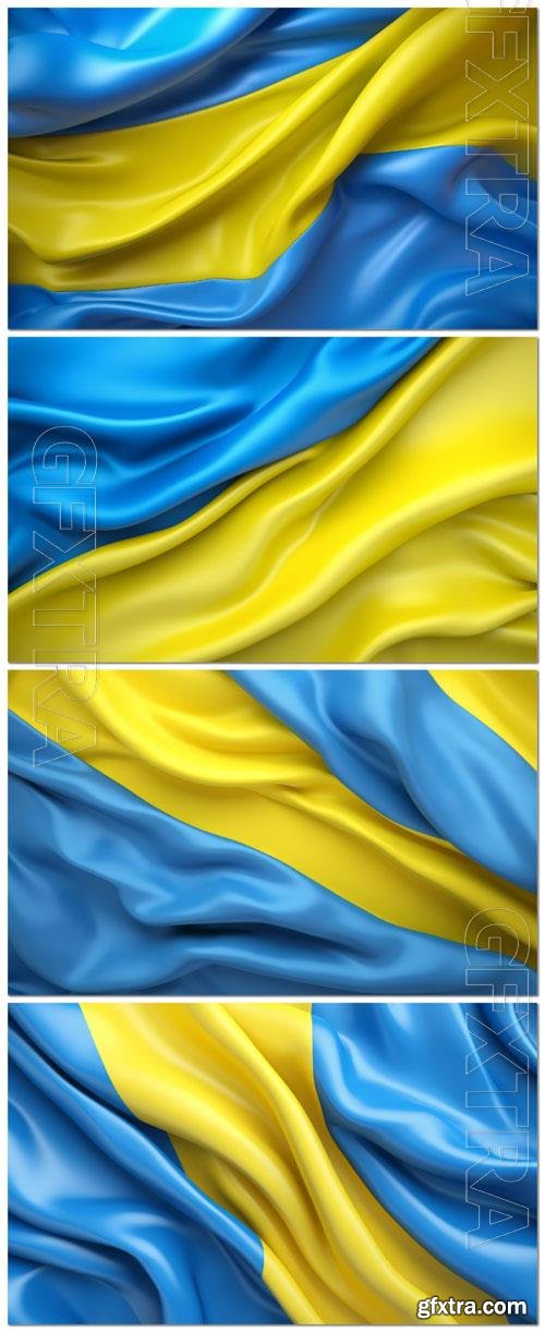 Photo ukrainian flag with blue and yellow colors