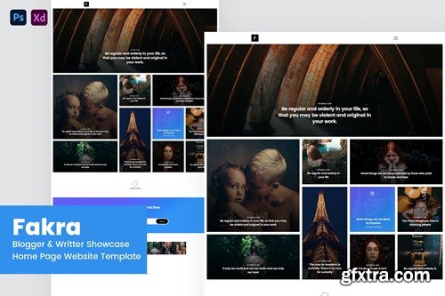 Fakra - Blogger & Authors Website Design Template F3CU4KP