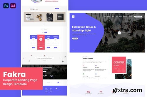 Fakra - Corporate Landing Page Design Template GAJB2NY