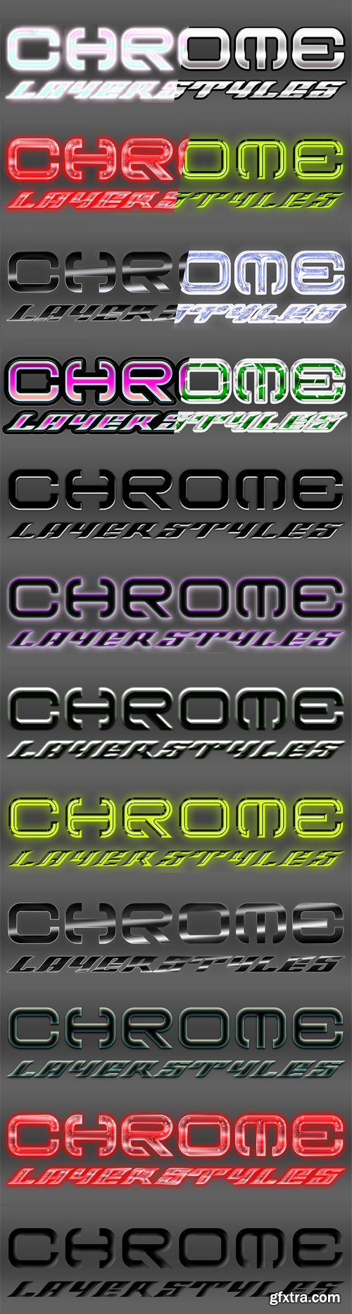 Chrome - Photoshop Layer Styles