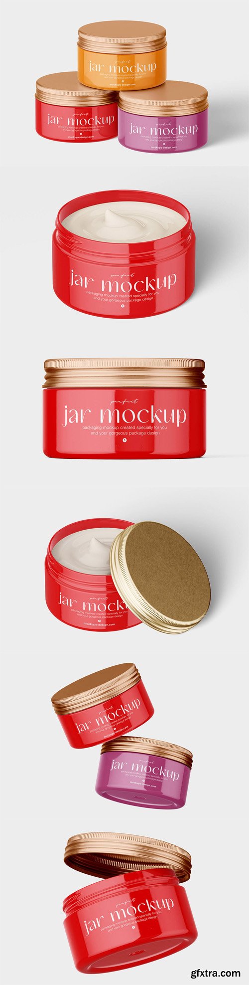 Cosmetic Metallic Jar PSD Mockups Templates