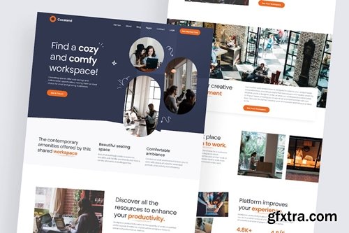 Cocaland - Coworking space Landing Page 52ZCSDL