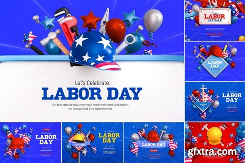 American Labour Day Background Collection UWBMP5F