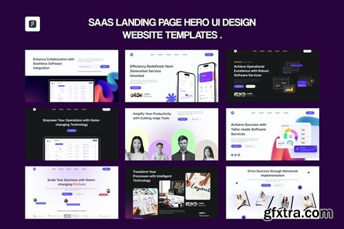 Saas Landing Page UI Figma Design A85223B