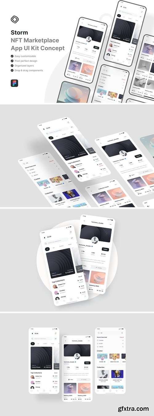 Storm - NFT Marketplace Mobile App UI Kit DJCPQ58