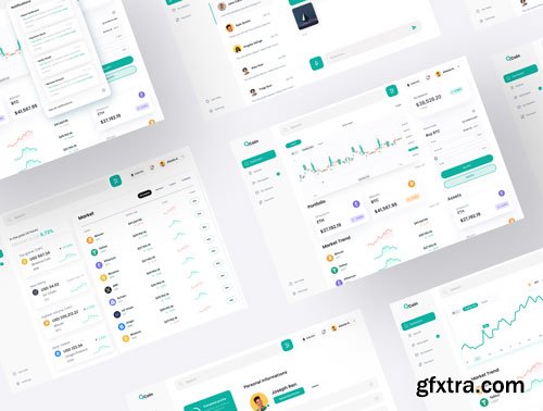 Qcoin - Crypto Market Dashboard UI KIT Ui8.net