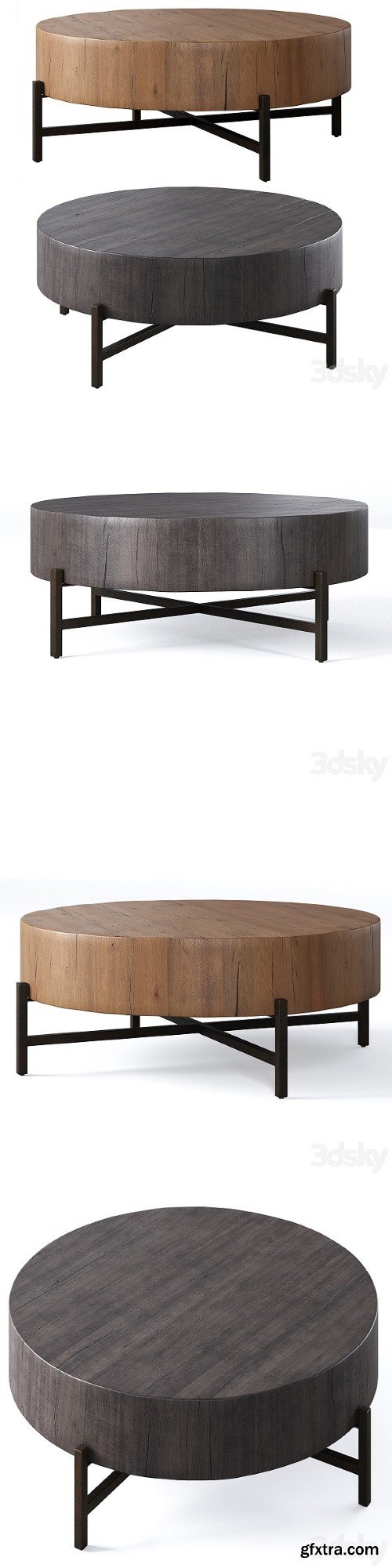 Fargo 40 Round Reclaimed Wood Coffee Table