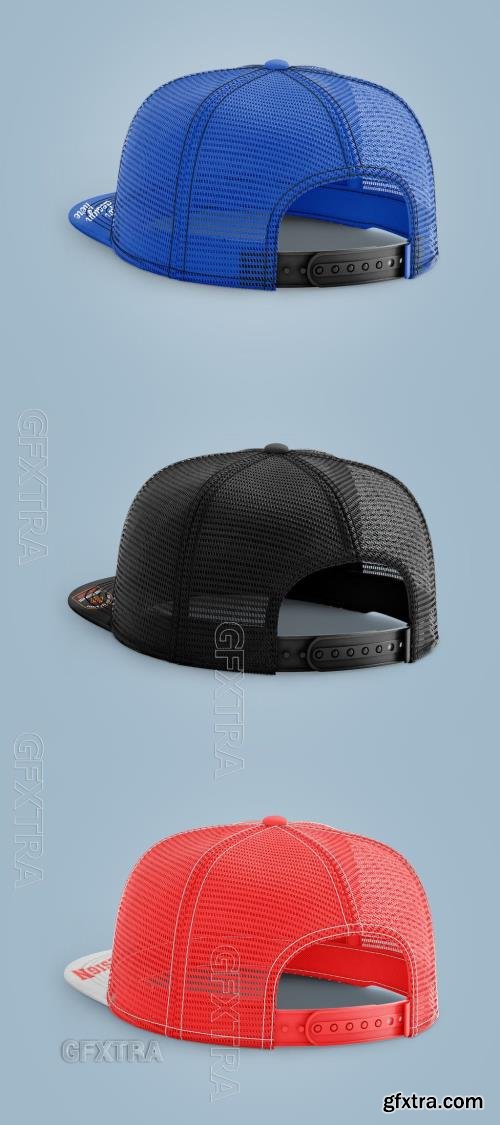 Snapback Truck Hat Mockup 609083657