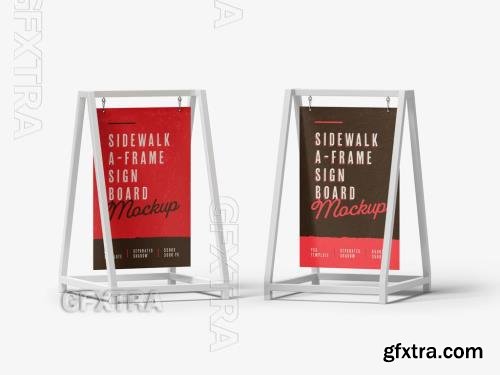 Outdoor Advertising A-Stand Mockup 608068621