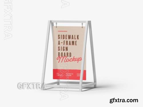 Outdoor Advertising A-Stand Mockup 608068583