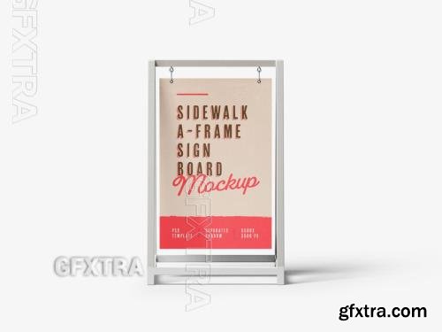 Outdoor Advertising A-Stand Mockup 608068562