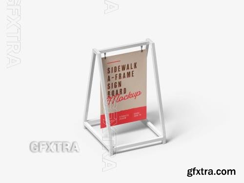 Outdoor Advertising A-Stand Mockup 608068495