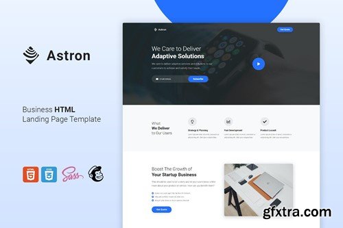 Astron - LeadGen HTML Landing Page Template 4L9TZ5K