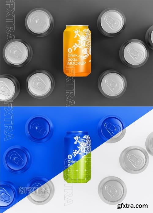 Set Metallic Cans Mockup 607781705