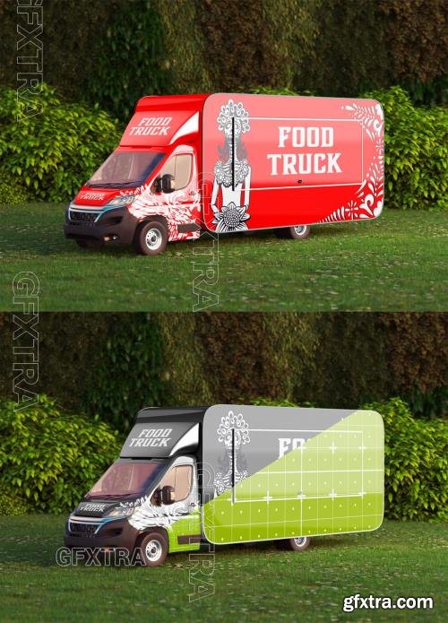 Food Truck Caravan Mockup 607777165