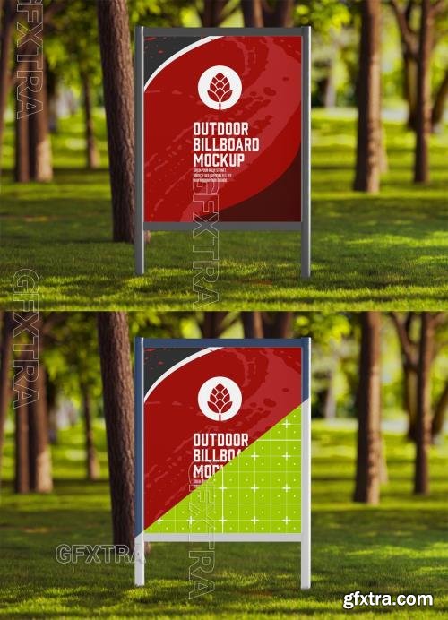 Outdoor Banner Scene Mockup 607775764