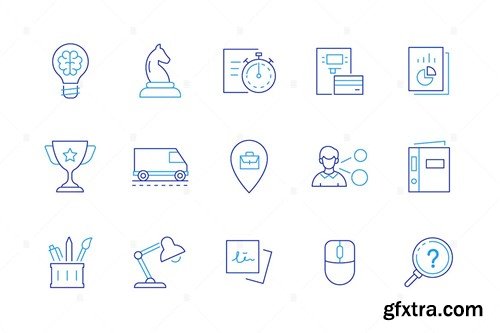 Business and Strategy - Line Design Style Icons TUYQGYE