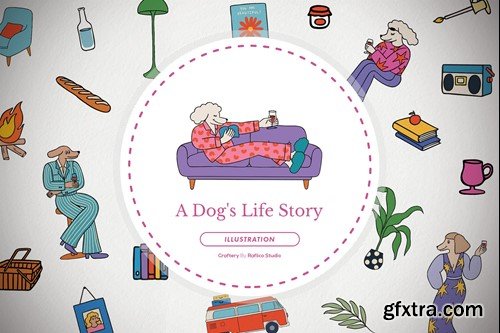 A Dog's Life Story Illustration 8SS8FFP