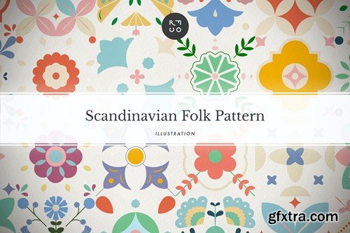 Scandinavian Folk Pattern Pack D69D5SW