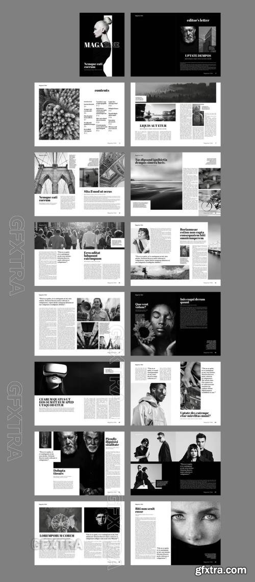 Simple Black And White Multipurpose Magazine 606428151