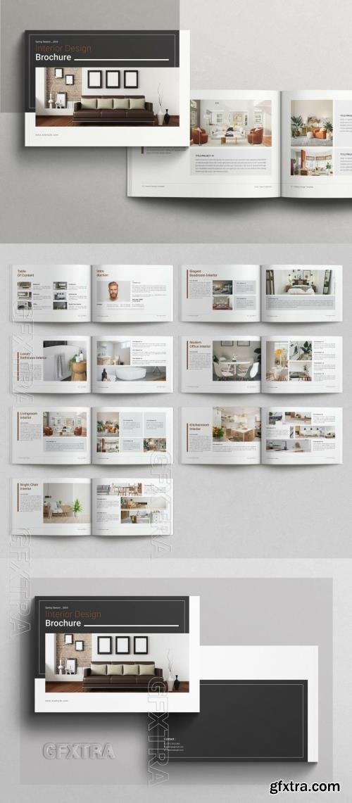 Interior Design Brochure Layout Landscape 605963032