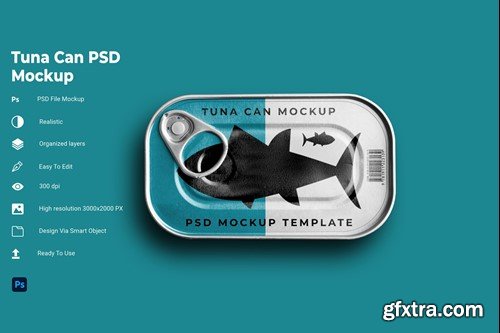 Tuna Can PSD Mockup 65RP639