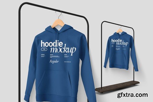 Hanging in The Rack Hoodie Mockup S8GW7V9