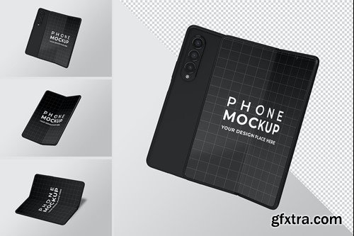 Galaxi Z Fold Mockup | Folding Smartphone 4XTWLXY