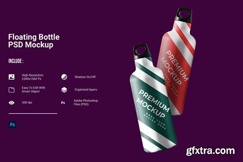 Floating Bottle Mockup 6Y2PAE9